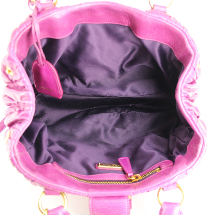 Borsa Matelassé in pelle trapuntata rosa fucsia - Detail D3