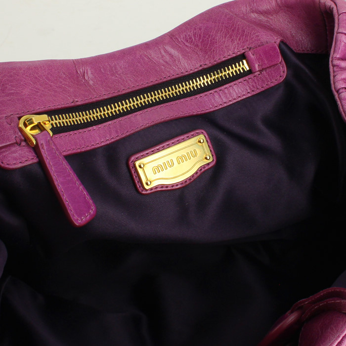 Borsa Matelassé in pelle trapuntata rosa fucsia - Detail D4
