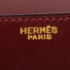 Hermes Drag handbag in burgundy box leather - Detail D3 thumbnail