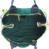Shopping bag in tela multicolore grigia gialla blu marino con decori geometrici - Detail D2 thumbnail