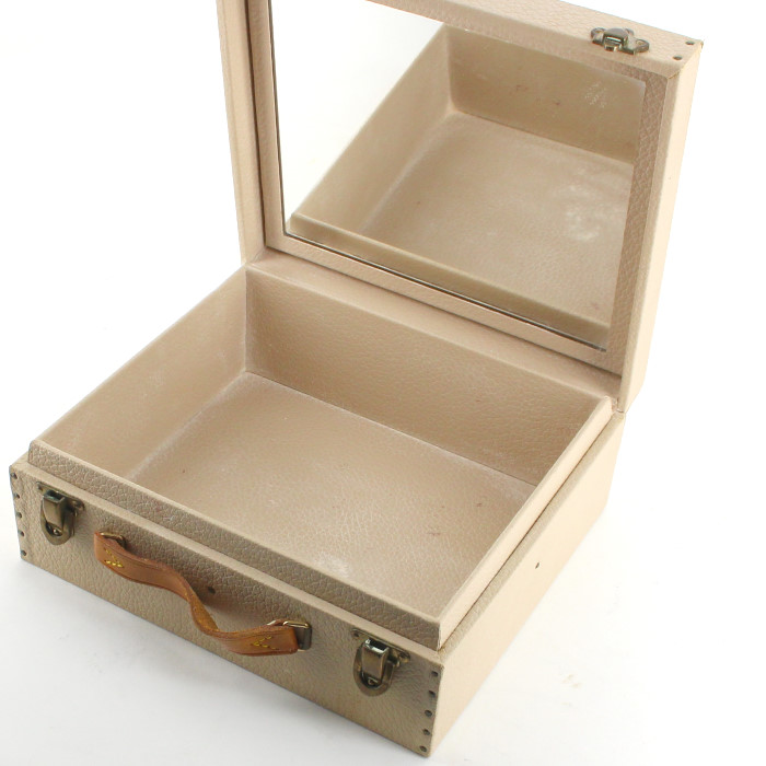 Bauletto Vanity modello piccolo in tela monogram marrone e pelle naturale - Detail D3