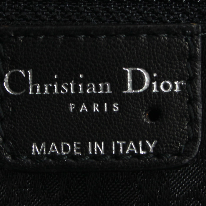 Dior Plissé handbag in black leather - Detail D3