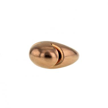 Bulgari Cabochon geometric ring in pink gold