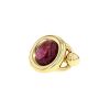 Poiray Indrani half-articulated large model ring in yellow gold and tourmaline - 00pp thumbnail