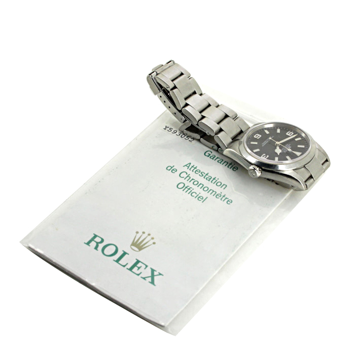 Rolex Explorer watch in stainless steel Ref: 14270 Circa 2002 - Detail D2
