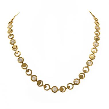 Fred Miss Fred Moon reversible necklace in yellow gold and diamonds