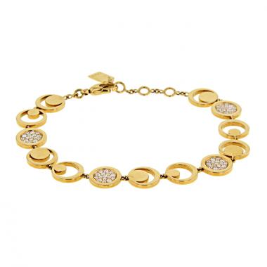 Bracelet réversible Fred Miss Fred Moon en or jaune et diamants