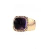 Fred Pain de Sucre medium model ring in pink gold,  diamonds and amethyst - 00pp thumbnail