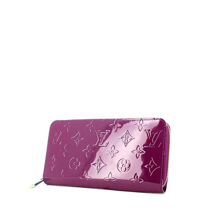 00pp louis vuitton zippy wallet in purple monogram patent leather