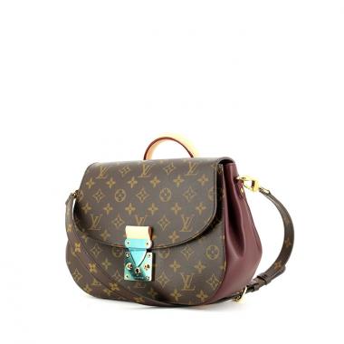 Borsa Eden modello medio in tela monogram marrone e pelle viola