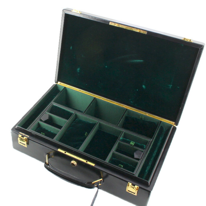 Gioielli scatola in pelle box nera - Detail D2