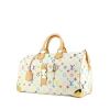 Speedy bandoulière cloth handbag Louis Vuitton White in Cloth