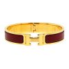 Hermes Clic Clac opening small model bracelet in gold plated and enamel - 00pp thumbnail