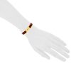 Hermes Clic Clac opening small model bracelet in gold plated and enamel - Detail D1 thumbnail