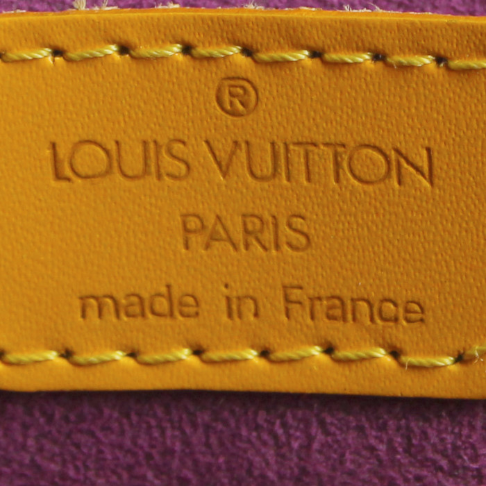 Sac à main Louis Vuitton Saint Jacques petit modèle en cuir épi jaune - Detail D3