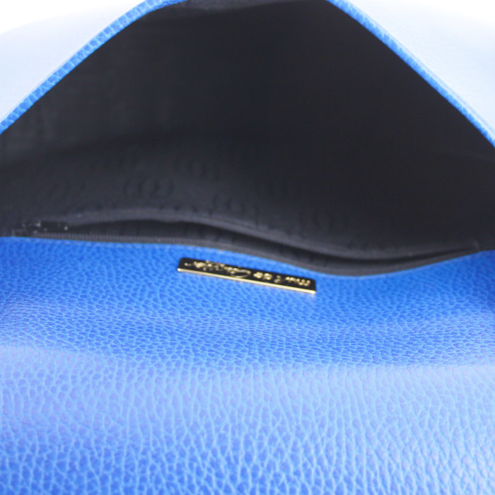 Bolso bandolera Cartier Must De Cartier - Bag en cuero azul - Detail D2
