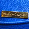Sac bandoulière Cartier Must De Cartier - Bag en cuir bleu - Detail D3 thumbnail