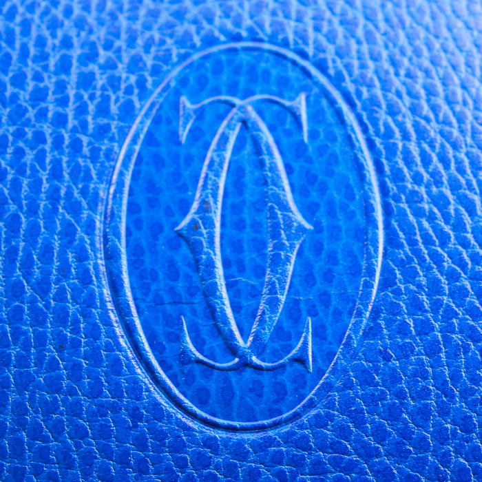 Cartier Must De Cartier - Bag shoulder bag in blue leather - Detail D4