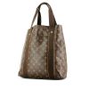 Louis Vuitton shopping bag in brown monogram leather and canvas - 00pp thumbnail