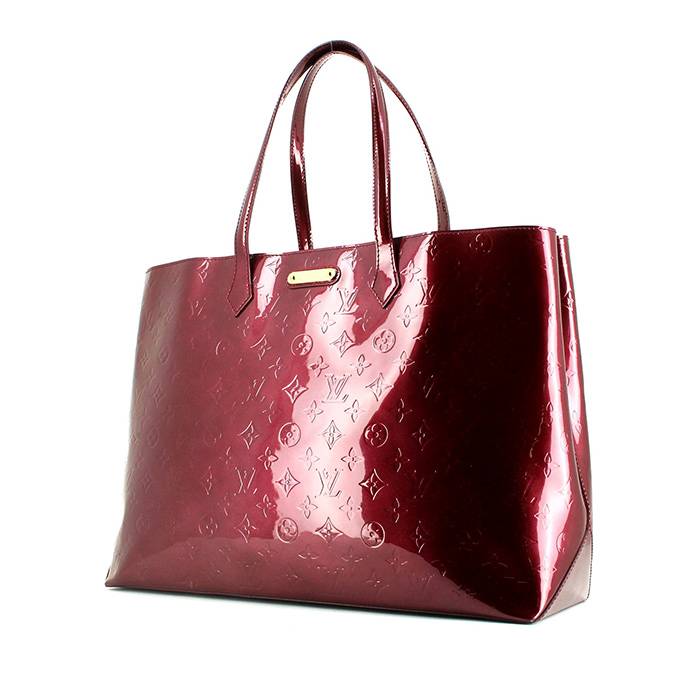 Louis Vuitton Burgundy Vernis Alma GM Bag Dark red Leather ref