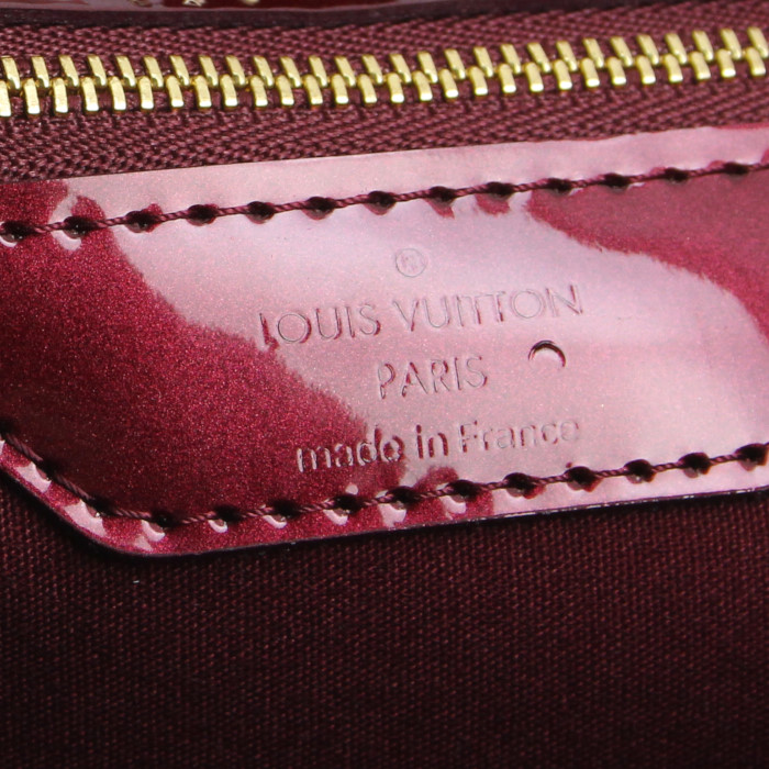 Borsa in pelle verniciata rosso ciliegia - Detail D3