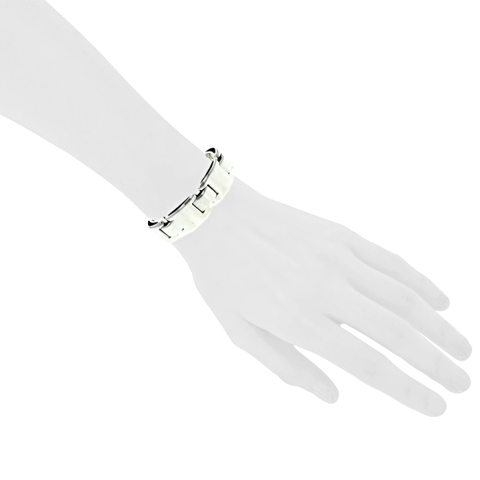 Bracelet articulé Hermes Luna Park en argent - Detail D1