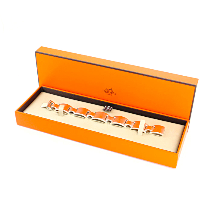 Hermes Luna Park articulated bracelet in silver