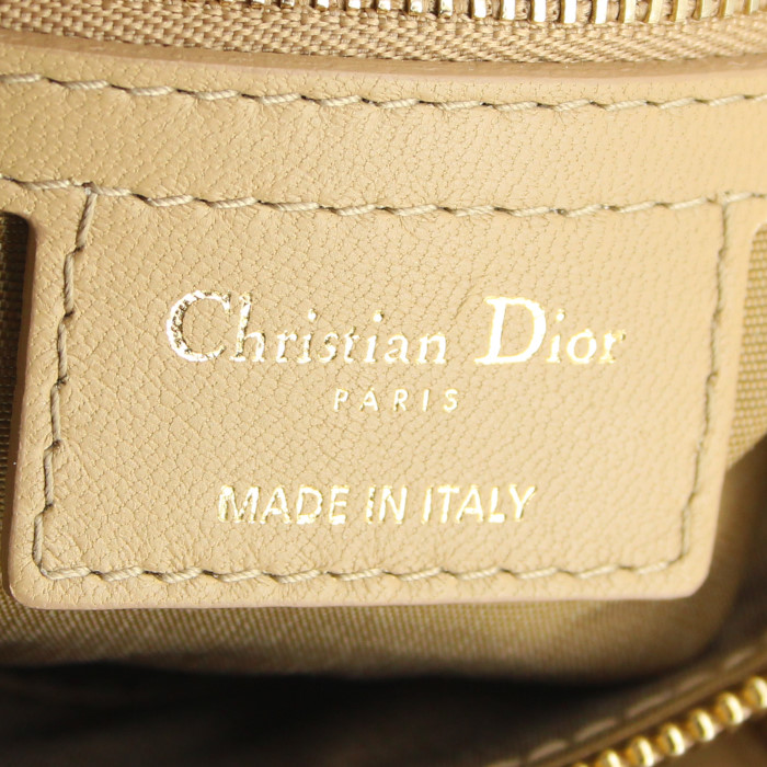 Dior handbag in beige leather cannage - Detail D3