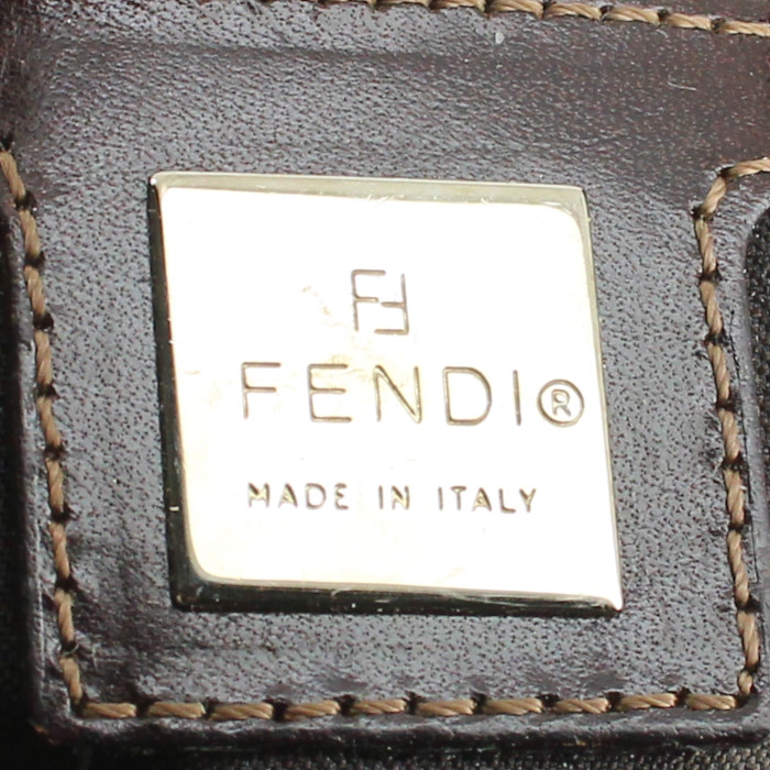 Fendi Baguette handbag in denim canvas - Detail D3