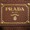 Prada shopping bag in brown grained leather - Detail D4 thumbnail