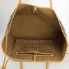 Shopping bag Neverfull modello grande in tela monogram marrone e pelle naturale - Detail D2 thumbnail