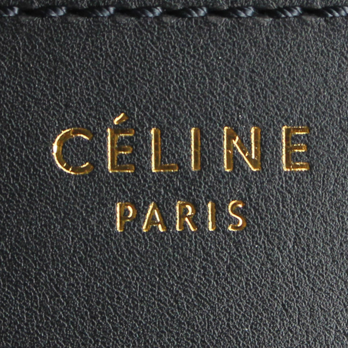 Bolso Cabás Celine Luggage Shoulder modelo grande en cuero negro - Detail D4