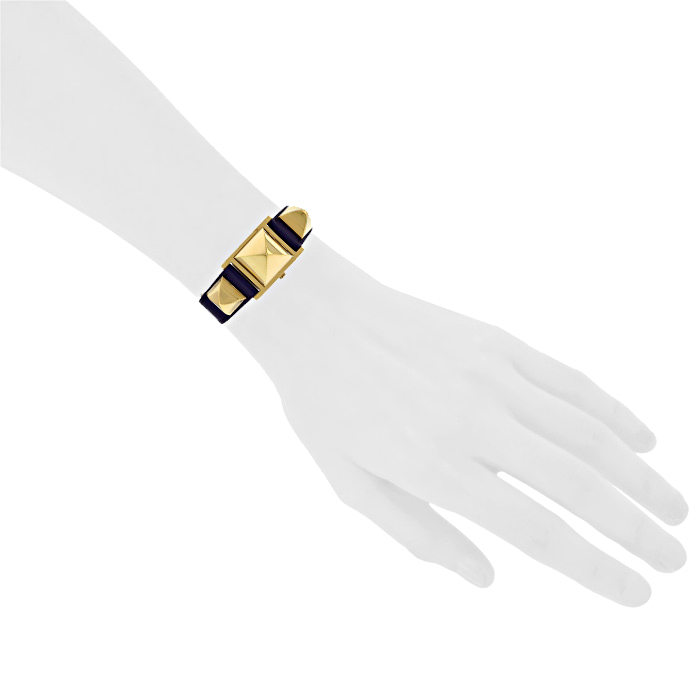 Hermes Médor - Wristwatch watch in gold plated Circa  2000 - Detail D1