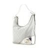 Gucci messenger bag in silver monogram canvas and silver leather - 00pp thumbnail