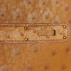 Hermes Kelly 35 cm handbag in gold ostrich leather - Detail D5 thumbnail