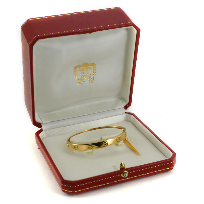 Bracciale Cartier Love modello grande in oro giallo - Detail D2