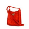 Hermes shoulder bag in red suede - 00pp thumbnail