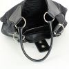 Bolso de mano Prada en lona y cuero negro - Detail D2 thumbnail