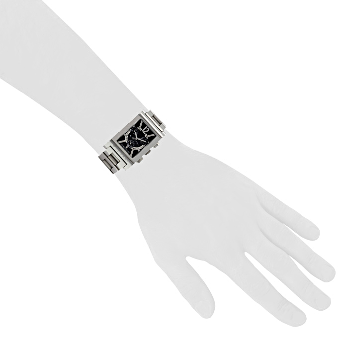 Bulgari Rettangolo watch in stainless steel Circa  2000 - Detail D1