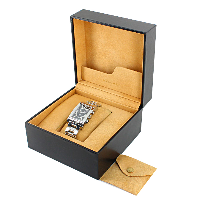 Bulgari Rettangolo watch in stainless steel Circa  2000