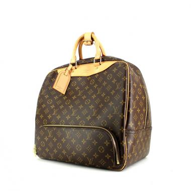 Bolsa de viaje Louis Vuitton en lona Monogram revestida y cuero natural