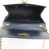 Salvatore Ferragamo shoulder bag in dark blue box leather - Detail D2 thumbnail
