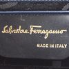 Salvatore Ferragamo shoulder bag in dark blue box leather - Detail D3 thumbnail