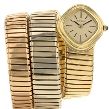 Montre Bulgari Tubogas en 3 ors Vers  1980