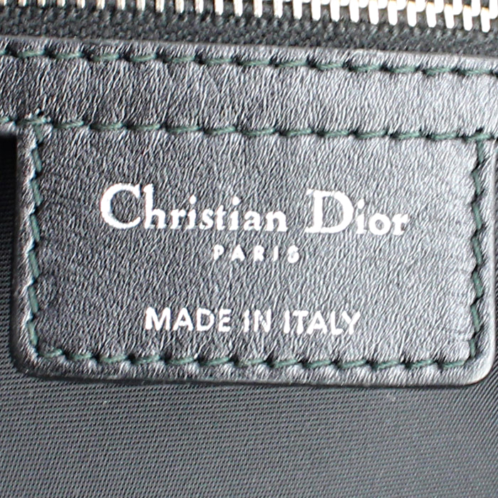 Borsa Panarea modello piccolo in tela cannage nera e pelle nera - Detail D3