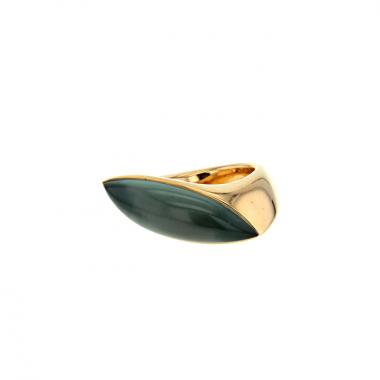 Vhernier Fuseau ring in yellow gold,  rock crystal and mother of pearl