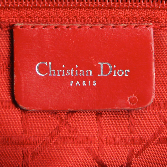 Dior handbag in blue canvas cannage - Detail D3