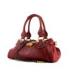 Chloé Paddington handbag in burgundy grained leather - 00pp thumbnail