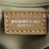 Burberry small model handbag in beige and pink Haymarket canvas and taupe leather - Detail D3 thumbnail