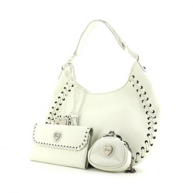 Borsa in pelle bianca